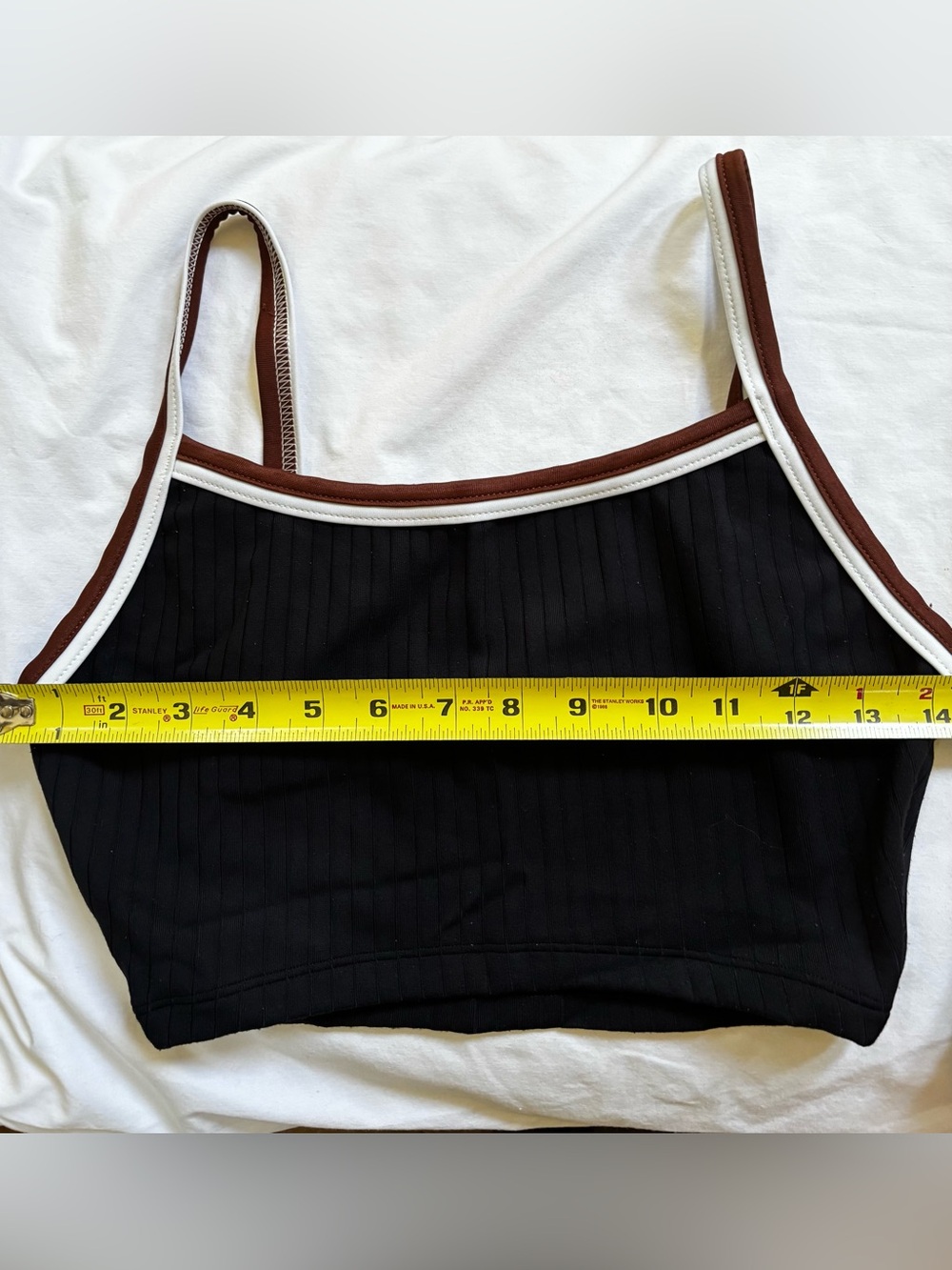 Vintage Two-Piece Honors Ribbed Tank & Skirt Set in Black and Brown - Picture 2 of 6